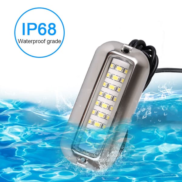 2x 27LED Blå Undervands Ponton Marine/Båd Agterspejllampe Rustfrit Stål