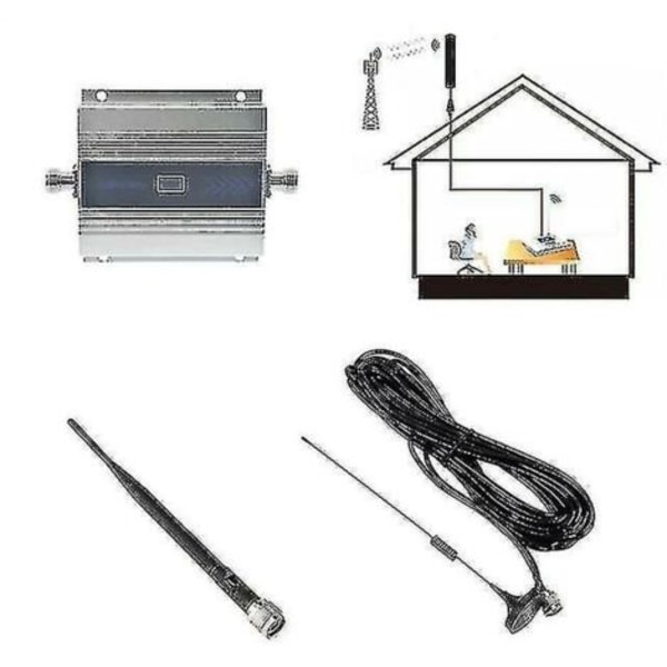 GSM Signalforstærker 900MHz Repeater 2G 3G 4G Mobilforstærker LTE DCS 1800 2100 Til Mobiltelefon - EU
