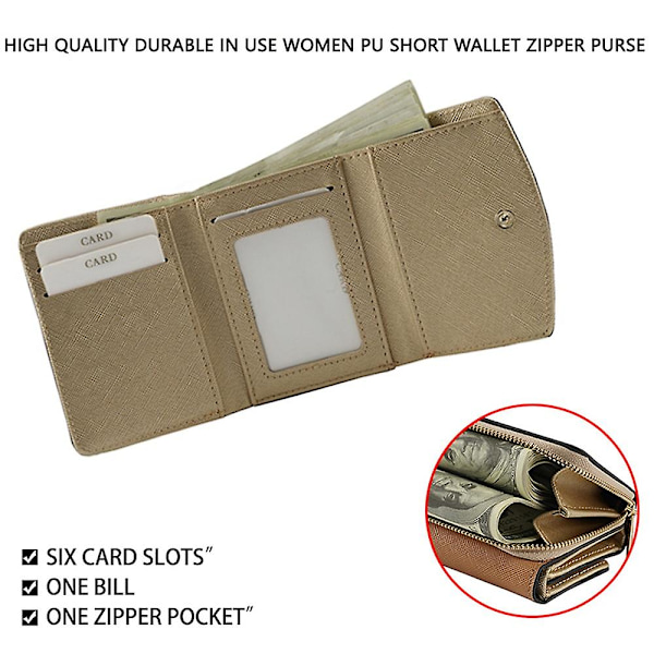 Stylish PU Leather Foldable Short Wallet Carry Bag