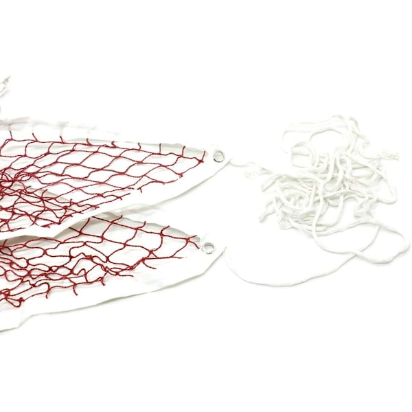 Badmintonnät, för inomhus- eller utomhussporter, trädgård, skolgård, bakgård utan ram (flätad nylonnät i rött)