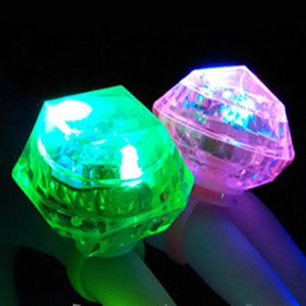 LED Fingerlys (5 stk), Magisk Lysende Finger Magisk Trick, Prank Tool til Halloween, LED Lysende Ring