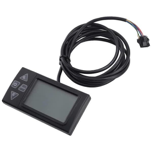 S861 LCD Ebike Display med SM-stik til elcykel BLDC-controller kontrolpanel sort 24V-36V Black