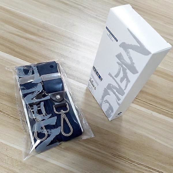 Sterke bukseseler for menn, 3,5 cm brede ElastStraps med roterende kroker, perfekt for jeans