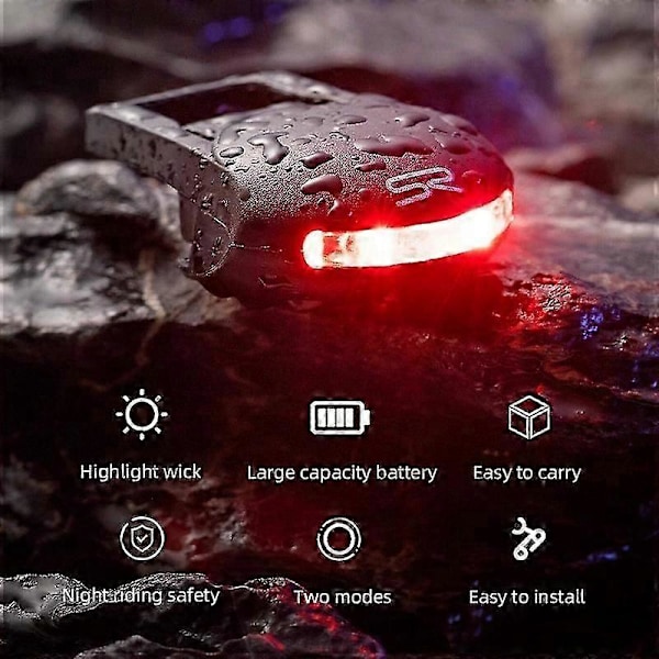 con Cykeldele SELLE ROYAL Cykellygte Sadel Lanterne MTB Vejlys Cykel SR Advarsel Sadel Baglygte Cykling LED Sikkerheds Blinkende Lampe