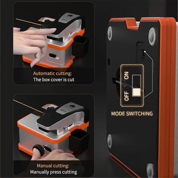 Q1S Helautomatisk elektrisk fiberoptisk kutter Oppladbar optisk kabelkutter Ftth optisk fiberkutter -A