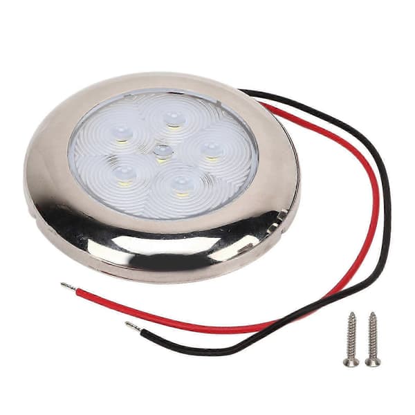 12V RV LED takkuppellys, vanntett, hvit