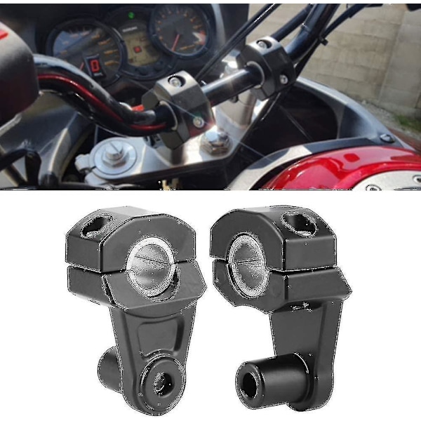 Styrhöjare för motorcykel, 2 st 22 mm/28 mm universal svängbar styrhöjare klämma CNC aluminium styrhöjare (2 st Xxf