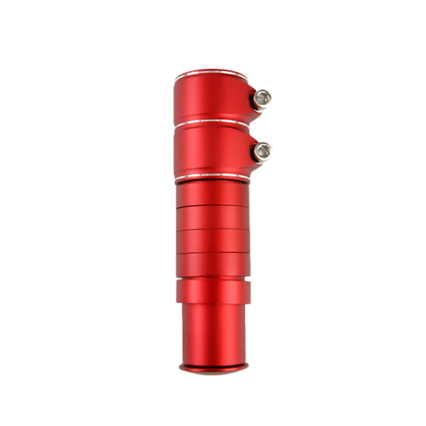 12 cm sykkelstyre, sykkelgaffelstyreforlenger, høydeadapter sykkelstyreheving, aluminiumslegering sykkelstyreadapter (rød) red