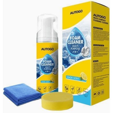 150 ml multifunktionel skumrens til bilsæder, tæpper og interiør. Skumspray med svamp og håndklæde.