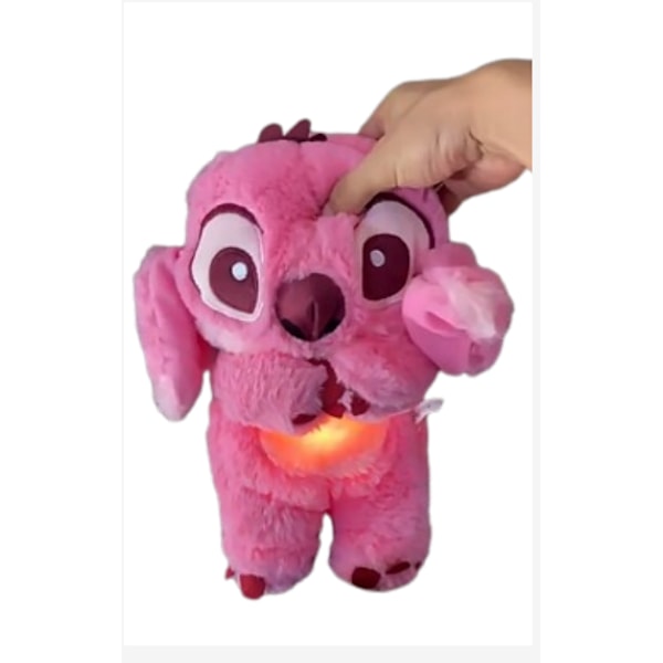 Soothing Stitch Plushies, Angstdempende Stitch, Rytmisk pustebevegelse for sovende barn og voksne pink