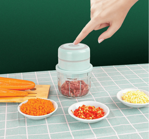 Minihackare 250 ml (grönsakshackare, lökhackare) - Vit