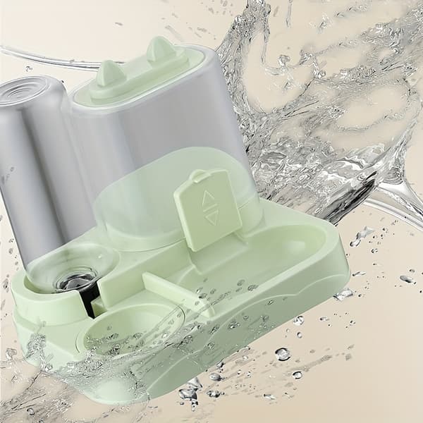 Integrert automatisk kattemat- og vanndispenser CJY Blue