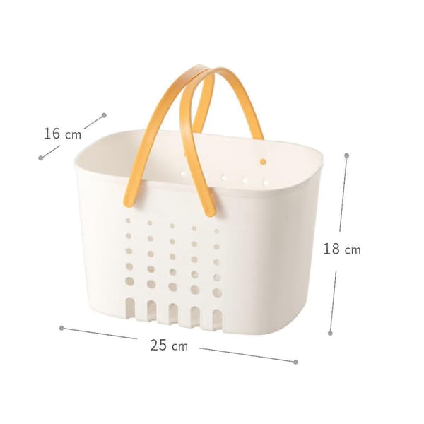 Duschkorg i plast, ihålig, bärbar organizer för hem, lägenhet Gray