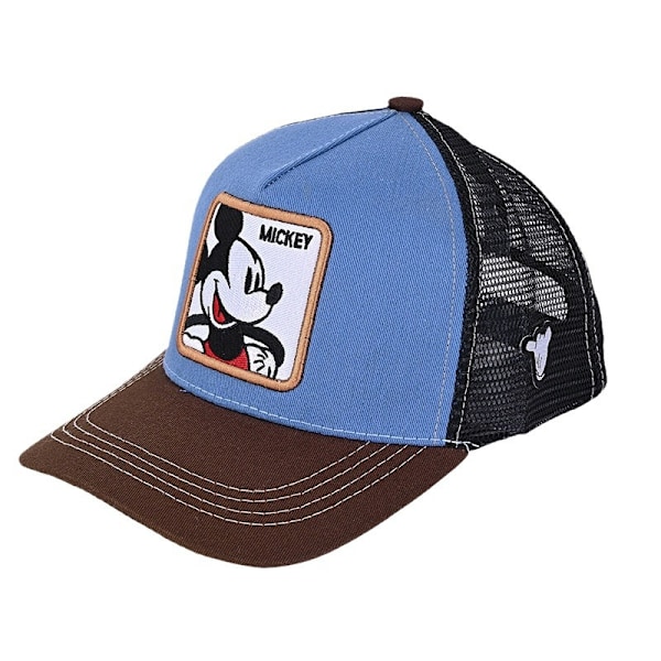 Tecknad Musse Pigg Kalle Anka Snapback Bomullsmössa för Män och Kvinnor Hip Hop Mesh Keps Direktförsäljning Mickey Blue