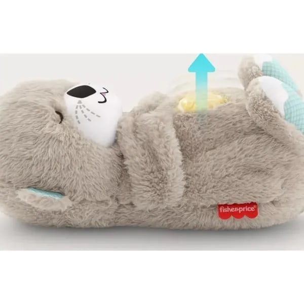 Koala til at lindre angst, åndende odder, bærbar plushest med sensoriske detaljer, musiklys og rytmisk åndedrætsbevægelse odder odder Grey