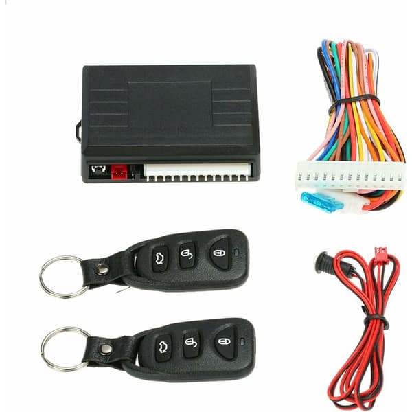 Car Central Locking, Universal Central Remote Control Kit, Keyless Entry System with Car Lock and Trunk Release Button Silver one size