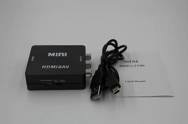 HDMI til RCA Audio Video AV-omformeradapter 1080P white