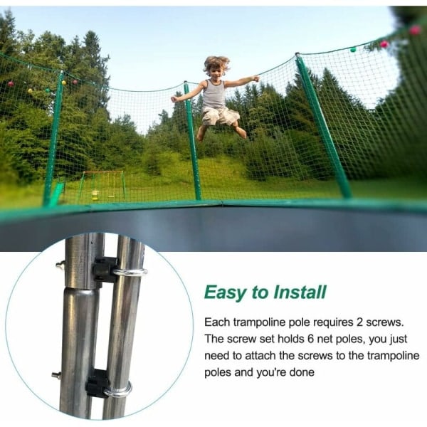 Trampolintillbehör skruvar, galvaniserade ståltrådsskruvar för trampolinfäste