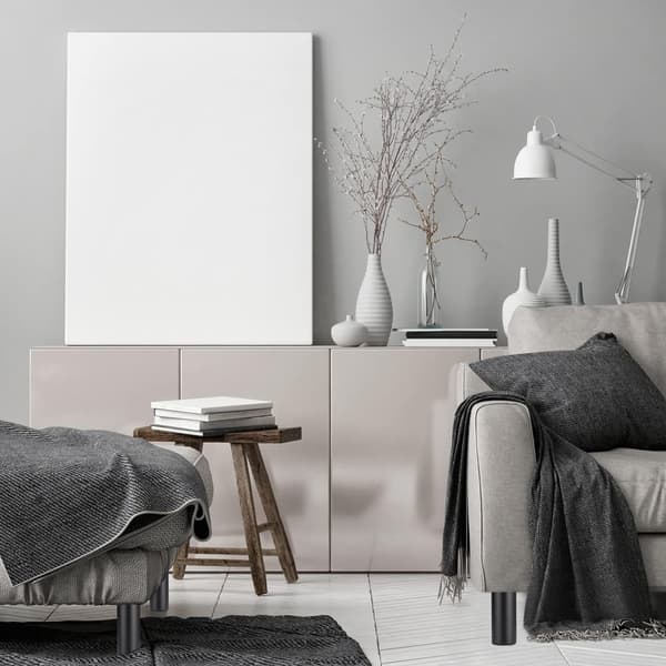 4 stk (sort, 12 cm) Justerbare møbelben Metal Sofaben