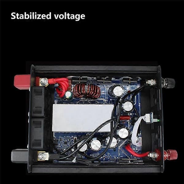 12V til 24V DC 60 Ampere Power Booster Step-Up DC DC Konverter 12 Volt til 24 Volt omformer til Bil Black