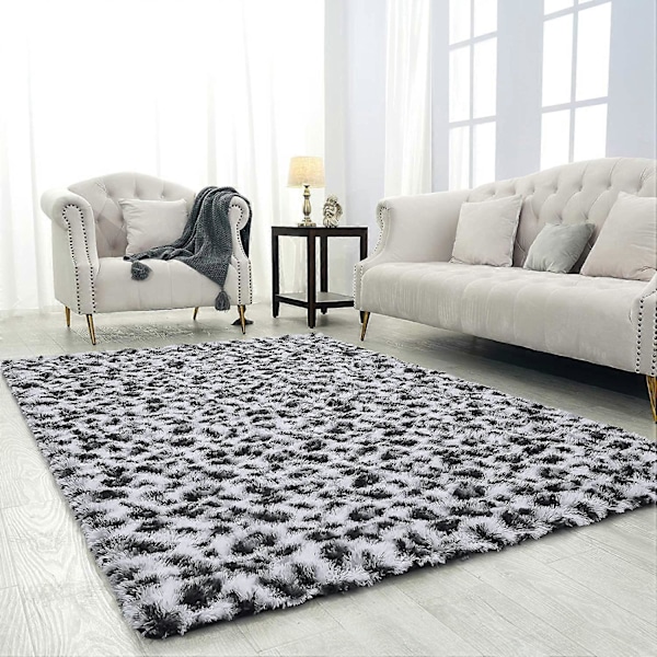 NOAHAS Fluffy Leopard Print Tæppe Cheetah Print Områdetæpper Blødt Behageligt Printet Gulvtæppe til Soveværelse Stue Hjem Western Indretning colour 1 120X160cm