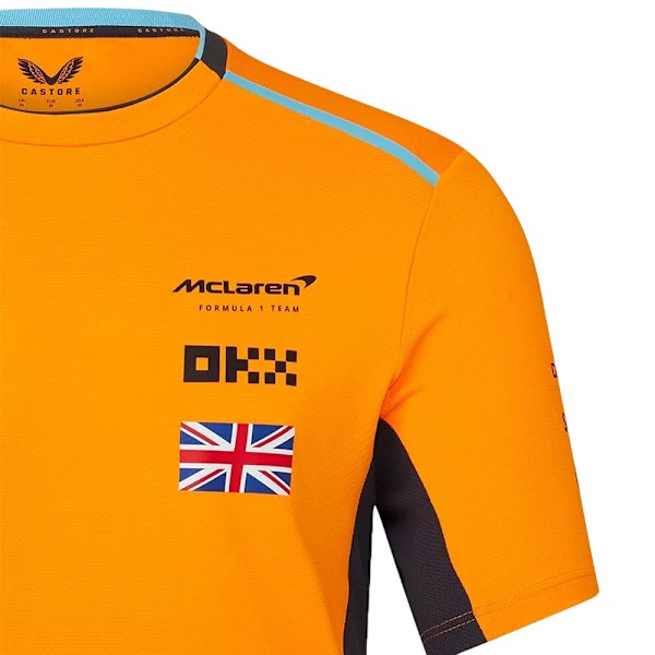 McLaren F1 2023 Offisiell Lag "#4" T-skjorte Oransje Menn Kort Erme 2XL