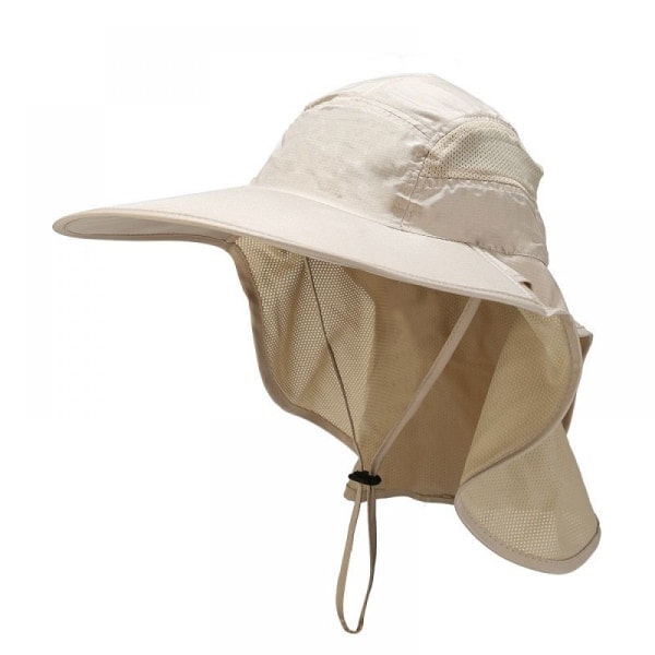 CDQ Solhatt Herr Dam UPF 50+ Utomhus UV-keps med nackskydd Vandring Fiskehatt Strand Fällbar Safari Bush Hattar Mesh Hatt