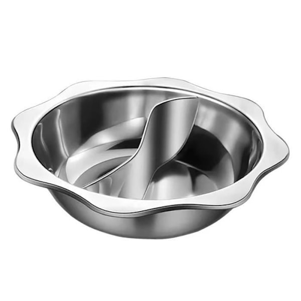 JILA Double Flavor Pot, Thickened Stainless Steel Base for Induction Hob, Large Capacity, Heat Resistant