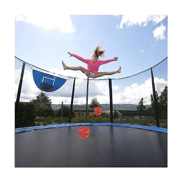 Trampolinbasket med mini-basketboll - Lättinstallerad basketkorg för trampolin för spännande dunkar