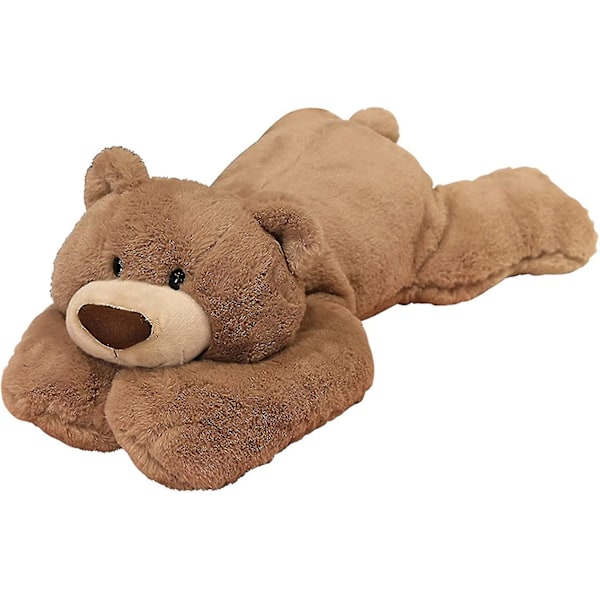 Hronsa Tyngd Gosedjur för Ångest, 50 cm 1,5 kg Tyngd Björn Gosedjur Leksak Söt Brun Björn Plysch Kudde för Vuxna Pojkar Flickor