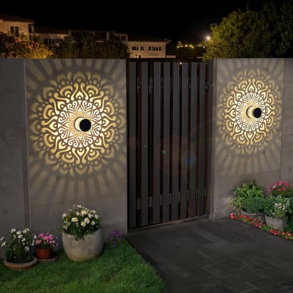 1/2/4-pak Solcellelamper LED Havelamper Udendørs Væglamper Dekor til Hegn & Terrasse
