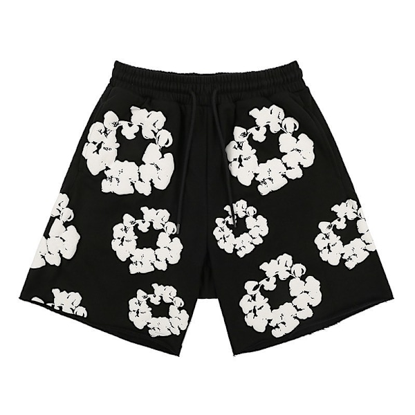 Denim Tears Sommer Kortermet Klesett for Menn Svart Black XXL