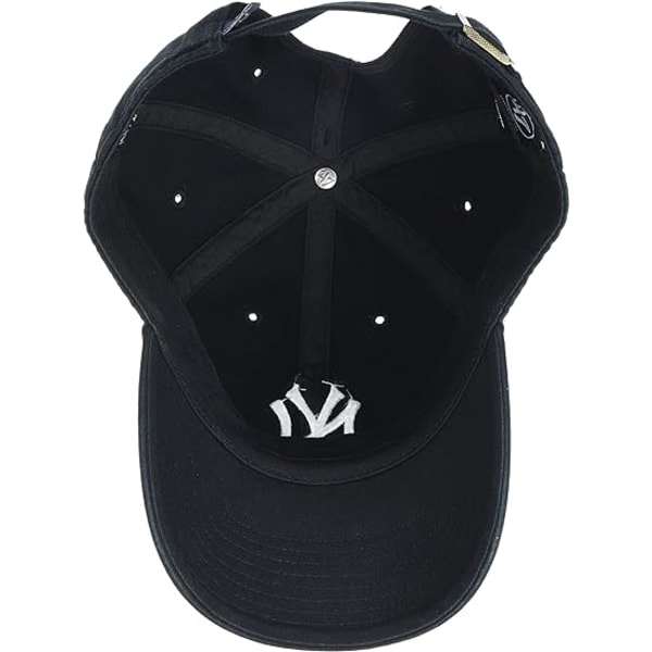 47 New York Yankees Justerbar Basebollkeps (Svart Broderad)