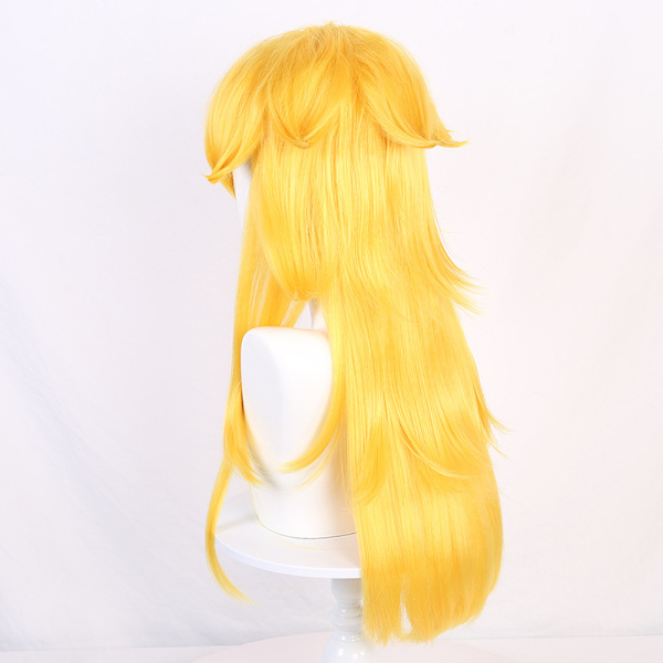 Lagdelt langhåret blond cosplay-paryk
