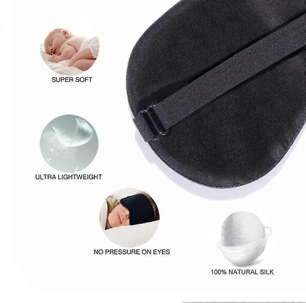 Sovemaske 100% ren silke
