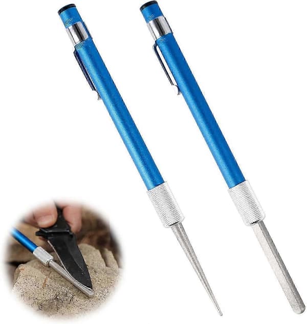 2 pcs Portable Diamond Mounted Tip Grinder Diamond Sharpener for Knives Hunting Kitchen Knives CJY