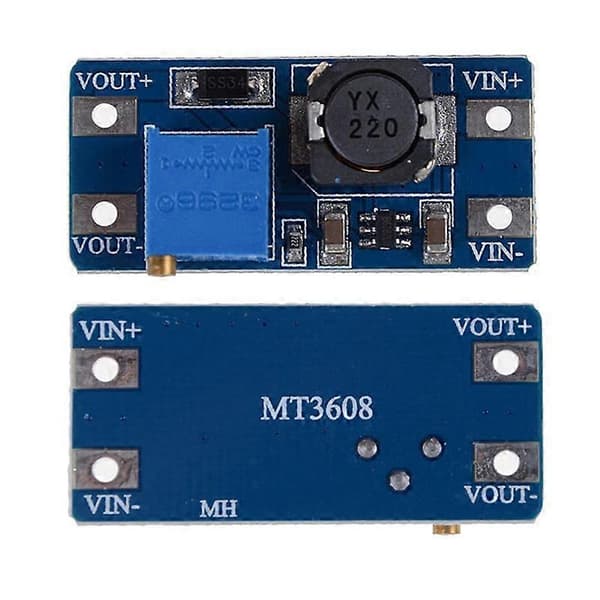 MT3608 DC-DC Boost Modul 2A Boost Strømforsyningskort Step Up Konverter