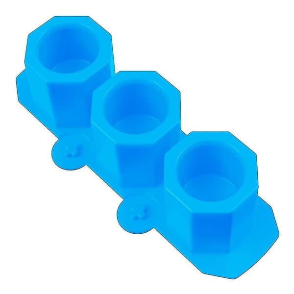 Hexagonal silikonform åttakantig blomkruka isljuskopp, silikoniskopp isbrickaform (blå)