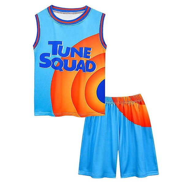 Space Jam Tank Top og Shorts Sett for Gutter, Tune Squad Sweatshirts Antrekk[HK] 6-7 Years