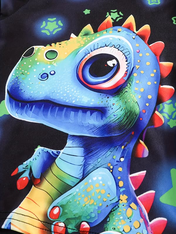 2 stk. Drenge Dinosaur Pyjamas Sæt, Langærmet Blødt Nattøj language 9-12M