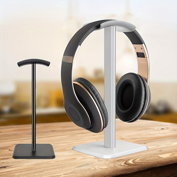 Premium ABS skrivbordsstativ för hörlurar, gaming/kontor Svart