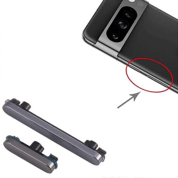 Volym- och strömknapp för Google Pixel 8 Pro Black