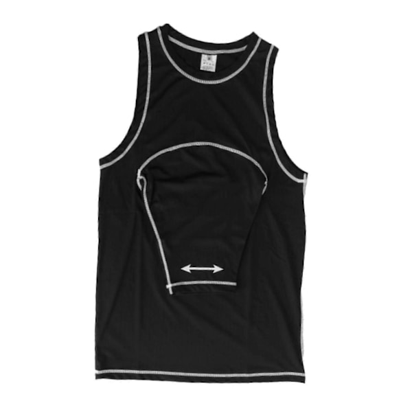 Golf Swing Trainer Väst Inomhus Golftillbehör Andningsbar Golfträningshjälp S Black M