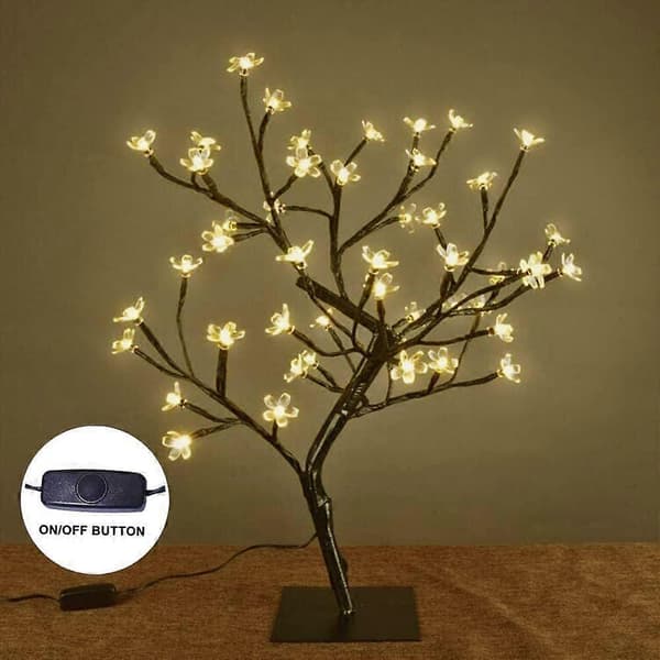 Kirsebærblomst Bonsai Træ LED-lys Hjem GaveidéCJY