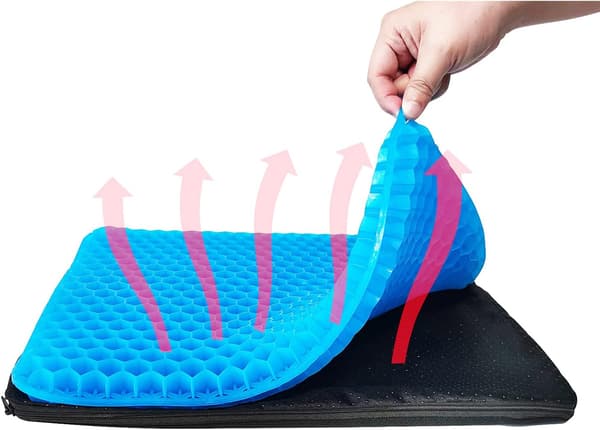 Gel Seat Cushion with Double Thick, Breathable Honeycomb Seat Pad multifärg multicolor