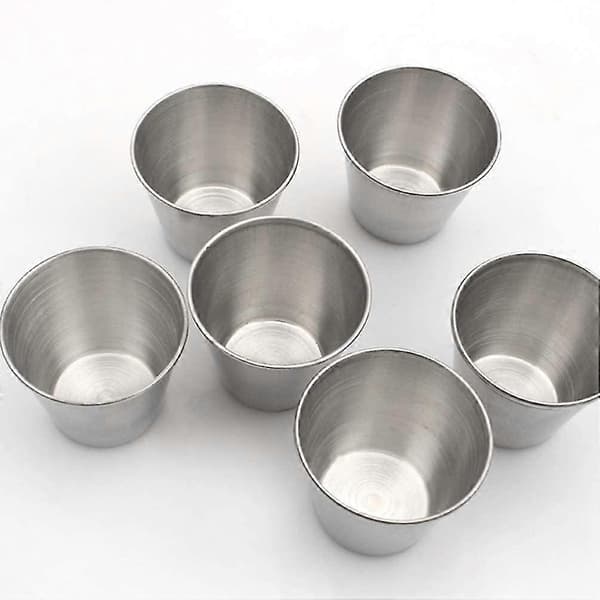 12-pack shotglas i rostfritt stål, bärbara drickskoppar