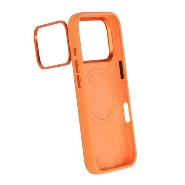 Mobilskal Silikon Magsafe og Stativ iPhone 17 Pro - Oransje