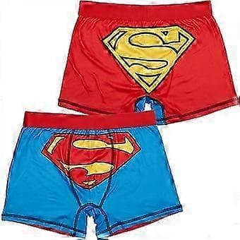 Superman Logo Karaktär Rustning Cosplay Herr Underkläder Boxertrosor Large (36-38)