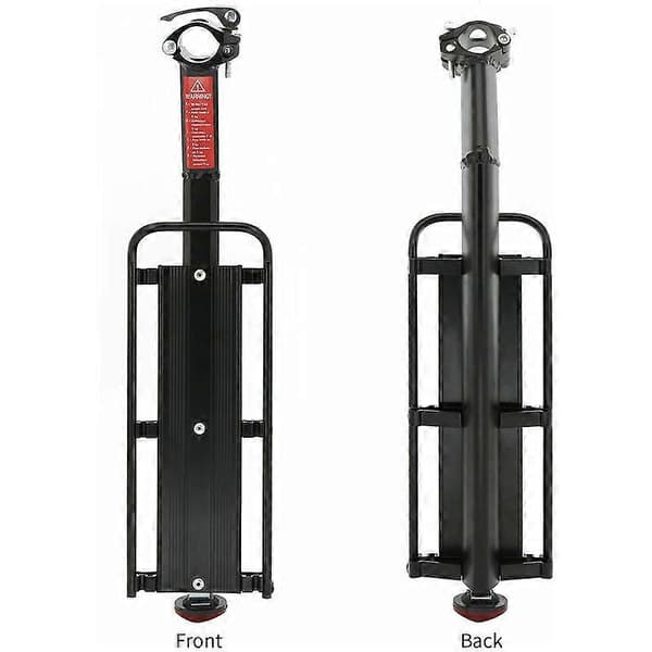 Cykelbagagebærer Quick Release Bageste Cykelholder i Aluminiumslegering med Reflektor - Sort