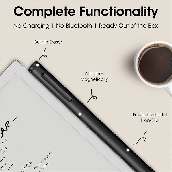 Magnetisk EMR Digital Stylus Penna med Suddgummi för Remarkable 2 Stylus Alternativ Markör Plus med 5